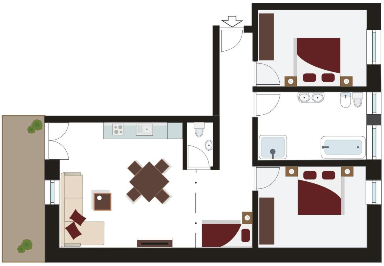 Tyrol Living & Cafe Apartment Nova Levante Bagian luar foto